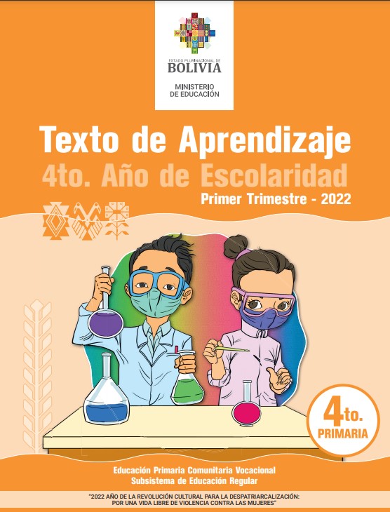 libro 4to de primaria texto de aprendisaje ministerio de educacion bolivia primer trimestre 2022
