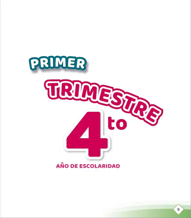 4to de Primaria PRIMER TRIMESTRE