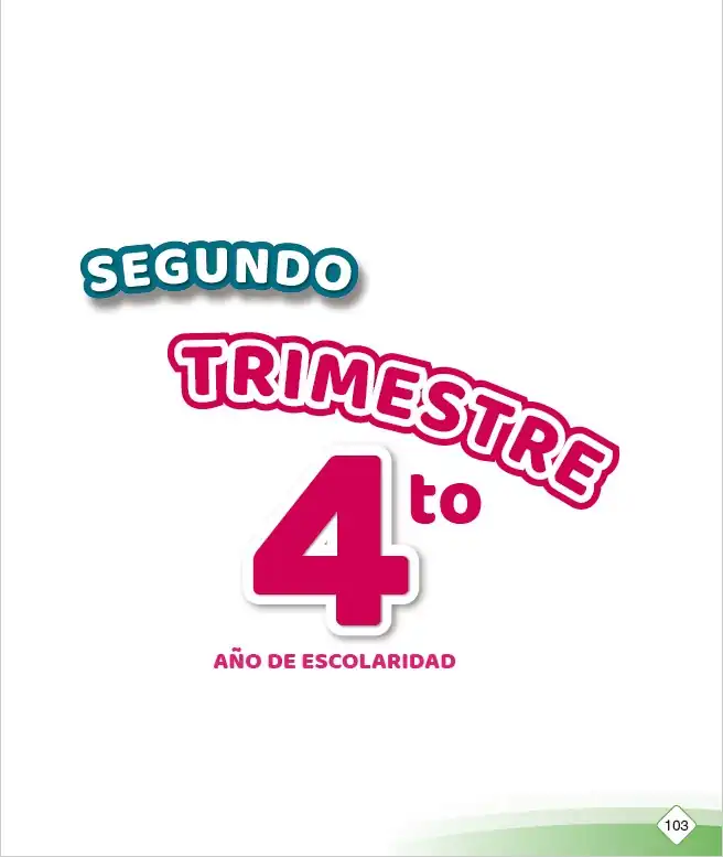 SEGUNDO TRIMESTRE - 4to Primaria